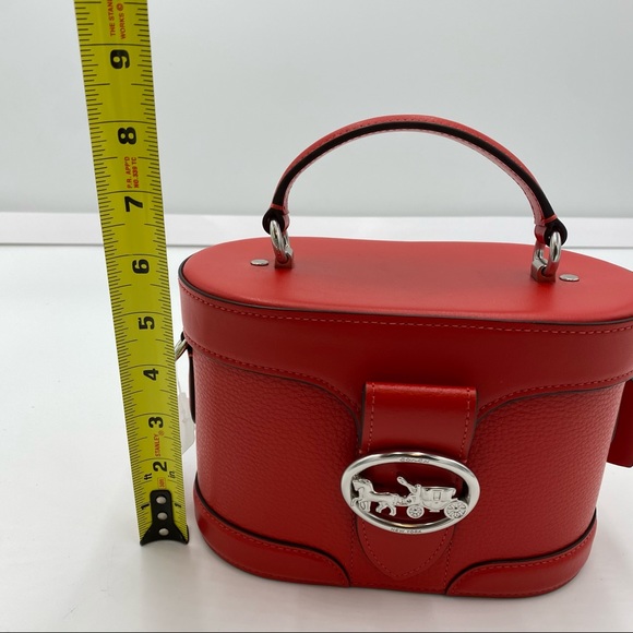 Coach PebbleLeather Georgia Crossbody Bright Poppy - Picture 10 of 11